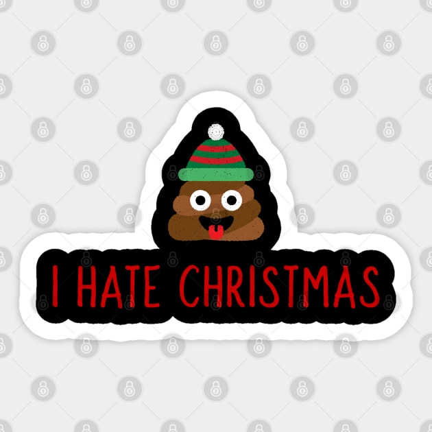 Funny Emoji I Hate Christmas Sticker by sydorko